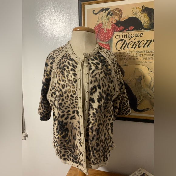 Chico's Animal Instinct Sandra Sweater Cardigan - Picture 4 of 13